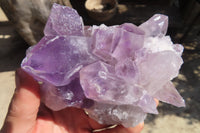 Natural Jacaranda Amethyst Clusters x 2 From Mumbwe, Zambia