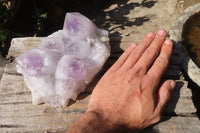 Natural Jacaranda Amethyst Clusters x 2 From Mumbwe, Zambia