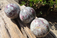 Polished Rubellite Pink Tourmaline Egg & Spheres x 6 From Madagascar