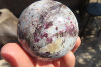 Polished Rubellite Pink Tourmaline Egg & Spheres x 6 From Madagascar