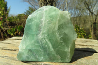 Polished One Side Polished Watermelon Fluorite Pieces  x 3 From Uis, Namibia