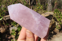 Polished Rose Quartz Points x 3 From Madagascar