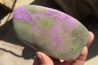 Polished Purple Stichtite Standing Free Forms x 2 From Barberton, South Africa