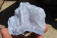 Natural Etched Blue Chalcedony Specimens x 12 From Nsanje, Malawi