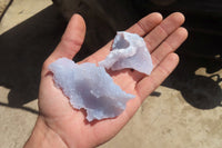 Natural Etched Blue Chalcedony Specimens x 12 From Nsanje, Malawi