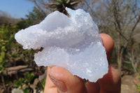 Natural Etched Blue Chalcedony Specimens x 12 From Nsanje, Malawi