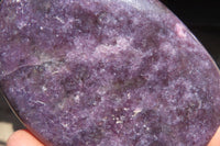 Polished Purple Lepidolite Standing Free Forms  x 3 From Zimbabwe