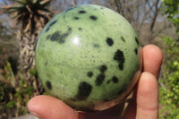 Polished Leopard stone Spheres  x 2 From Inyanga, Zimbabwe