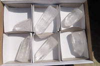 Polished Clear Quartz Points x 6 From Madagascar