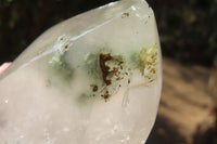 Polished Epidote Quartz Points x 2 From Madagascar