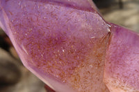 Polished Window Amethyst Crystals x 3 From Ankazobe, Madagascar