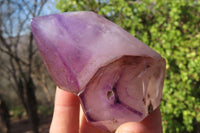 Polished Window Amethyst Crystals x 3 From Ankazobe, Madagascar