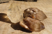 Natural Smokey Quartz Crystals x 35 From Luena, Congo