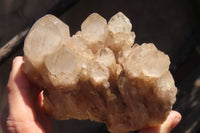 Natural Cascading Smokey Quartz Clusters x 2 From Luena, Congo