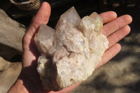 Natural Cascading Smokey Quartz Clusters x 2 From Luena, Congo