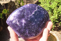 Polished Purple Lepidolite Standing Free Forms  x 2 From Zimbabwe