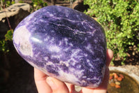 Polished Purple Lepidolite Standing Free Forms  x 2 From Zimbabwe