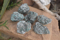 Natural Rare Emerald Mica In Matrix Cobbed Specimens x 6 From Mutoko, Zimbabwe