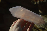 Polished Double Terminated Rose Quartz Points x 4 From Madagascar