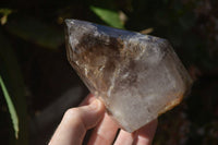 Polished Smokey Window Quartz Points x 2 From Ankazobe, Madagascar