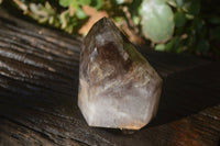 Polished Smokey Window Quartz Points x 2 From Ankazobe, Madagascar