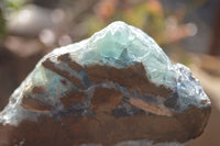 Polished One Side Polished Watermelon Fluorite Pieces  x 4 From Uis, Namibia