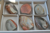 Polished Polychrome Jasper Standing Free Forms x 6 From Mahajanga, Madagascar