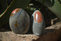 Polished Polychrome Jasper Standing Free Forms x 6 From Mahajanga, Madagascar