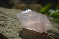 Polished Double Terminated Rose Quartz Points x 6 From Madagascar