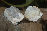 Natural Rough Dendritic White Opal Specimens  x 12 From Namibia