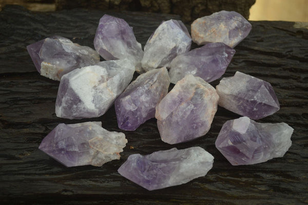 Natural Jacaranda Amethyst Crystals x 12 From Mumbwa, Zambia