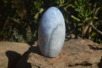 Polished Blue Calcite Standing Free Forms  x 2 From Ihadilalana, Madagascar