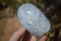 Polished Blue Calcite Standing Free Forms  x 2 From Ihadilalana, Madagascar