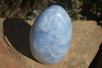 Polished Blue Calcite Standing Free Forms  x 2 From Ihadilalana, Madagascar