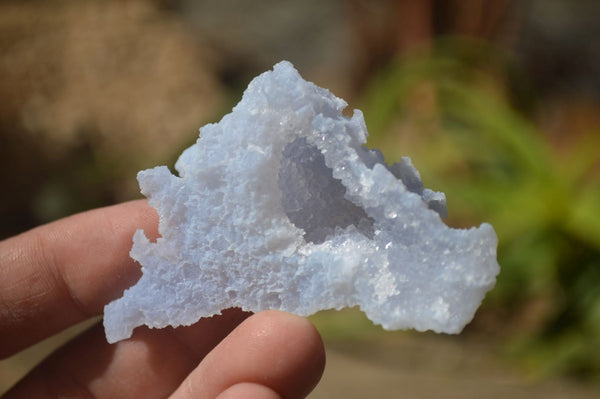 Natural Etched Blue Chalcedony Specimens  x 35 From Nsanje, Malawi