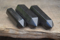 Polished Black Basalt Points  x 8 From Madagascar