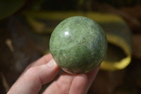 Polished Green Chrysoprase Spheres  x 4 From Madagascar