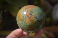 Polished Green Chrysoprase Spheres  x 4 From Madagascar