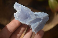 Natural Etched Blue Chalcedony Specimens  x 12 From Nsanje, Malawi