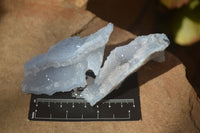 Natural Etched Blue Chalcedony Specimens  x 12 From Nsanje, Malawi