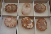 Polished Ocean Flower Agate Gallets  x 6 From Madagascar