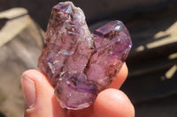 Natural Smokey Amethyst Crystals  x 12 From Chiredzi, Zimbabwe