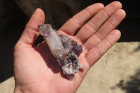 Natural Smokey Amethyst Crystals  x 12 From Chiredzi, Zimbabwe