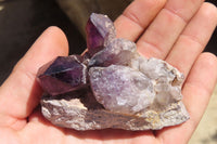 Natural Smokey Amethyst Crystals  x 12 From Chiredzi, Zimbabwe