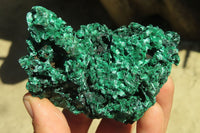 Natural Chatoyant Silky Malachite Specimens  x 6 From Kasompe, Congo