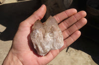 Natural Smokey Phantom Quartz Clusters x 6 From Luena, Congo