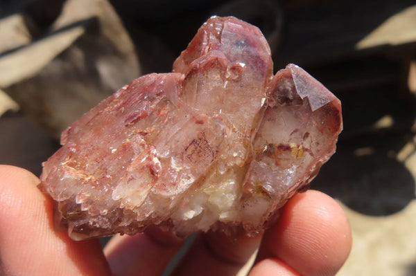 Natural Red Hematoid Quartz Specimens x 24 From Karoi, Zimbabwe