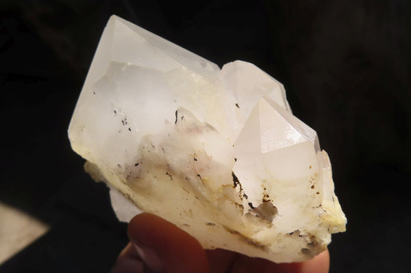 Natural Large White Clear Quartz Crystals  x 6 From Madagascar