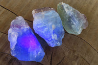 Natural Rough Watermelon Fluorite Cobbed Specimens  x 35 From Namibia