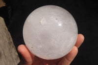 Polished Clear Quartz Crystal Balls  x 2 From Madagascar